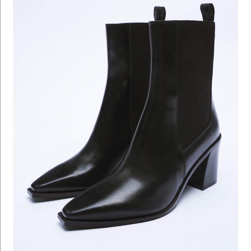 Zara black booties